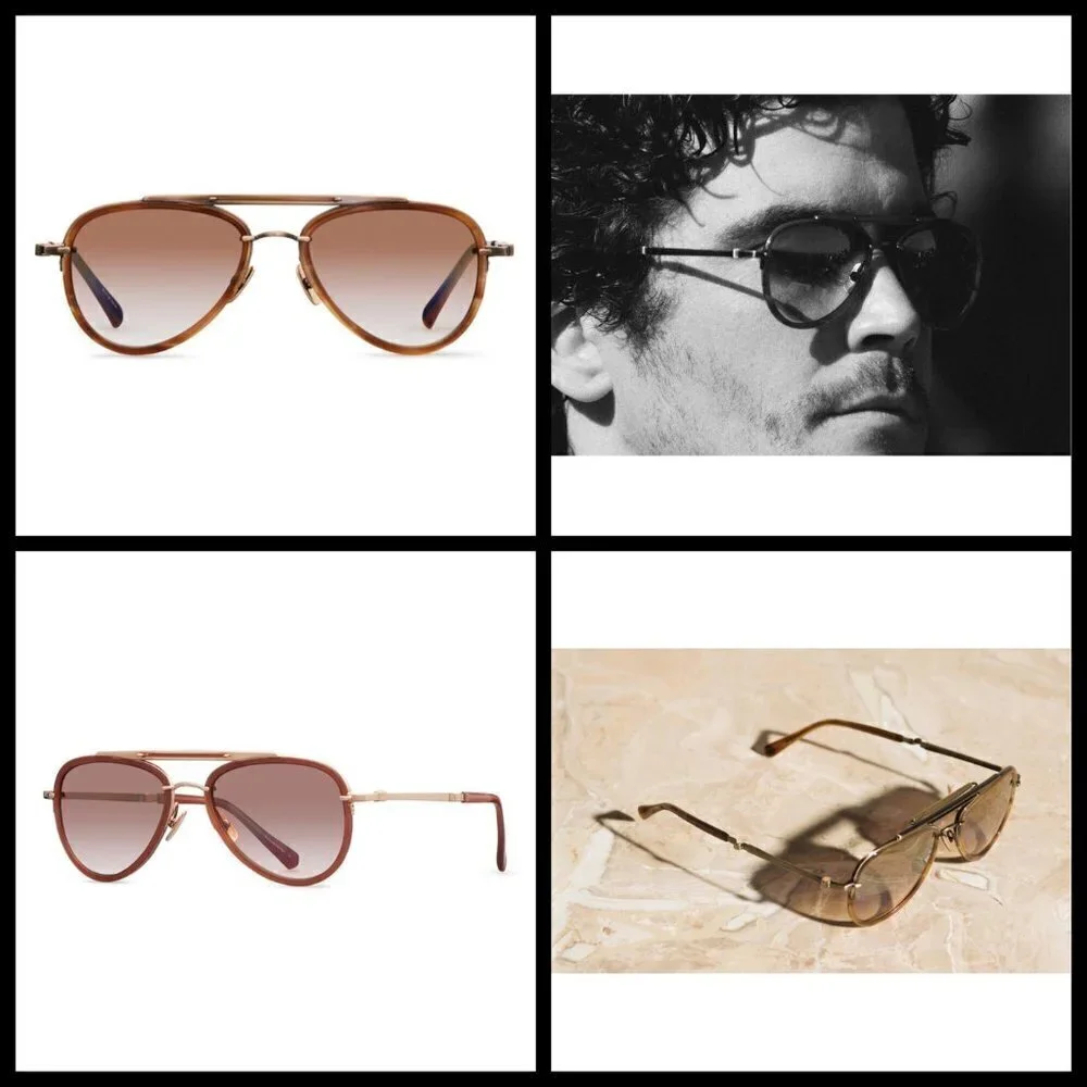 MR LEIGHT Doheny SL Sunglasses ~ Aviator Rosewood NWOT